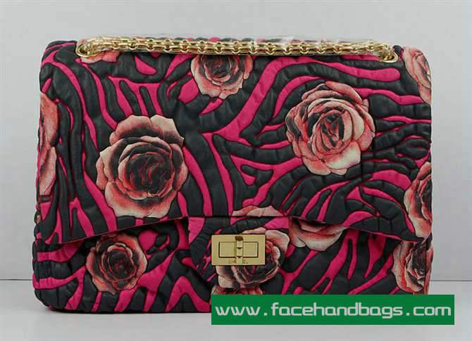 Chanel 2.55 Rose Handbag 50146 Gold Hardware-Rose Red